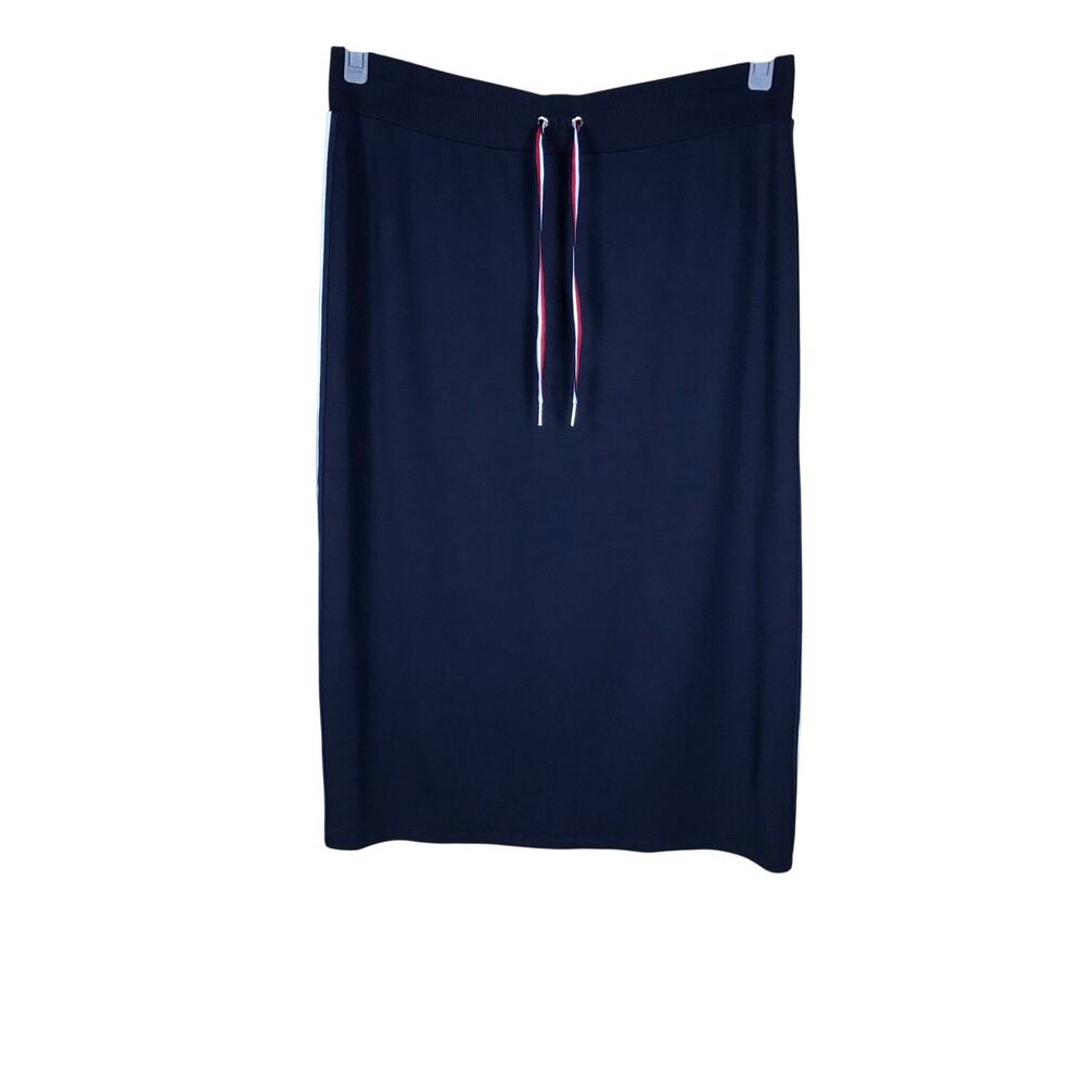 Tommy Hilfiger Women’s XL Blue Striped Knee Length Skirt Preppy Summer